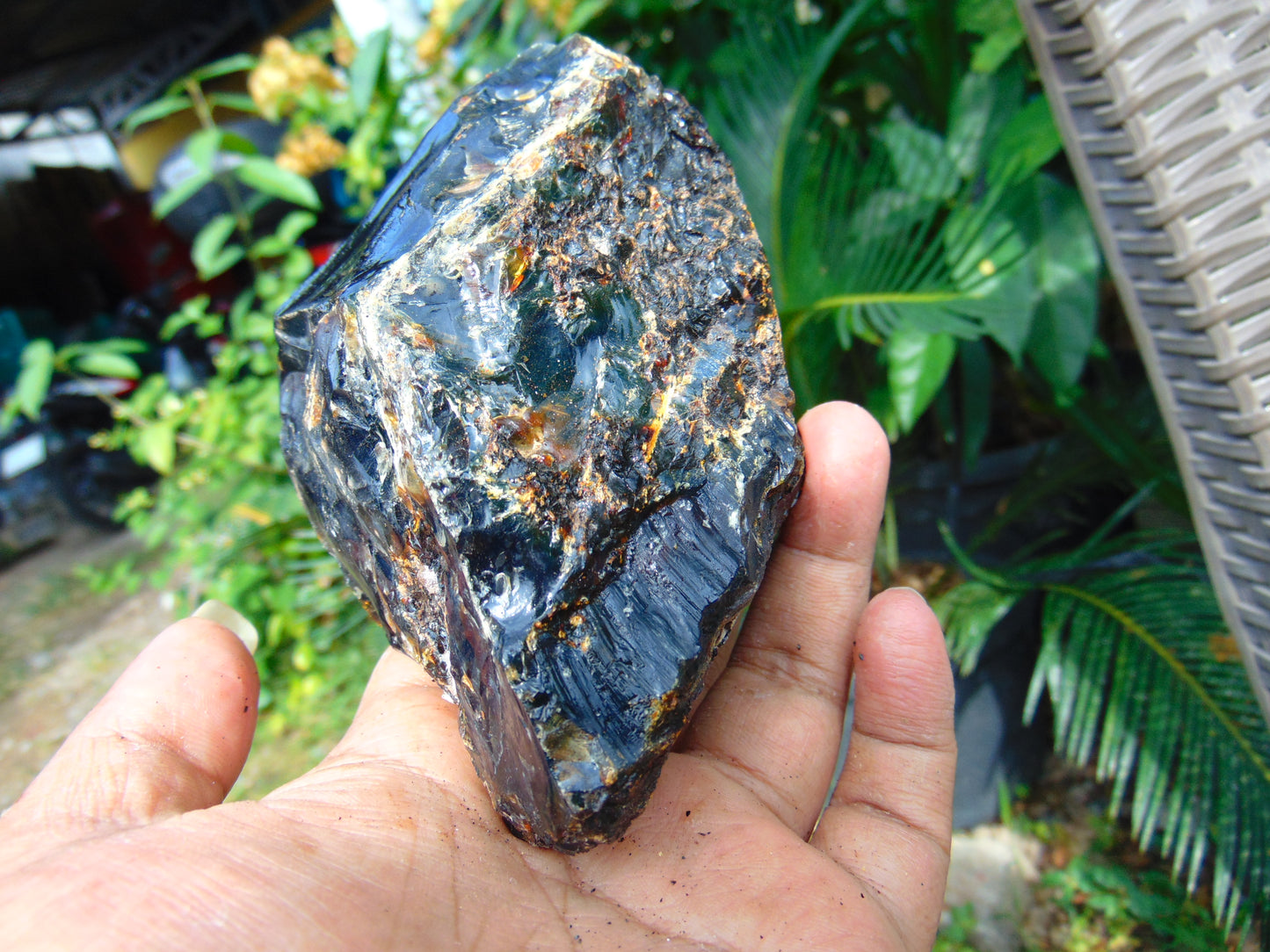 230 gram Rough Raw Indonesian Blue Amber for Healing AGRB110