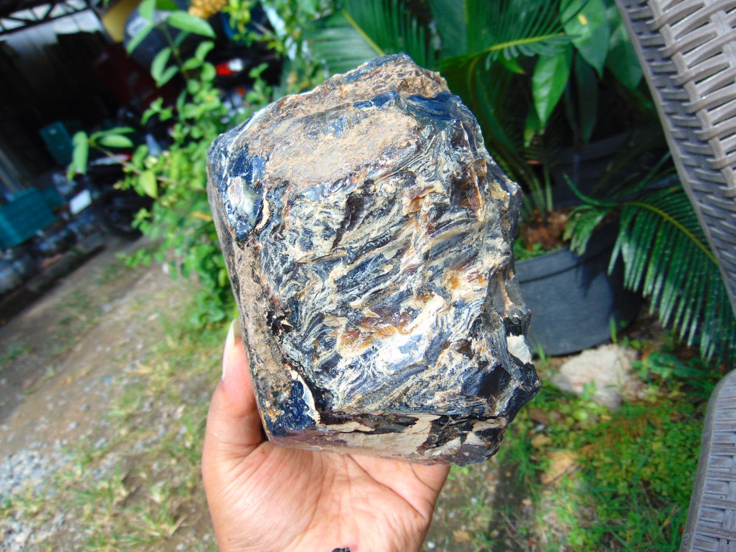 933 gram Rough Raw Indonesian Blue Amber for Healing RBM79