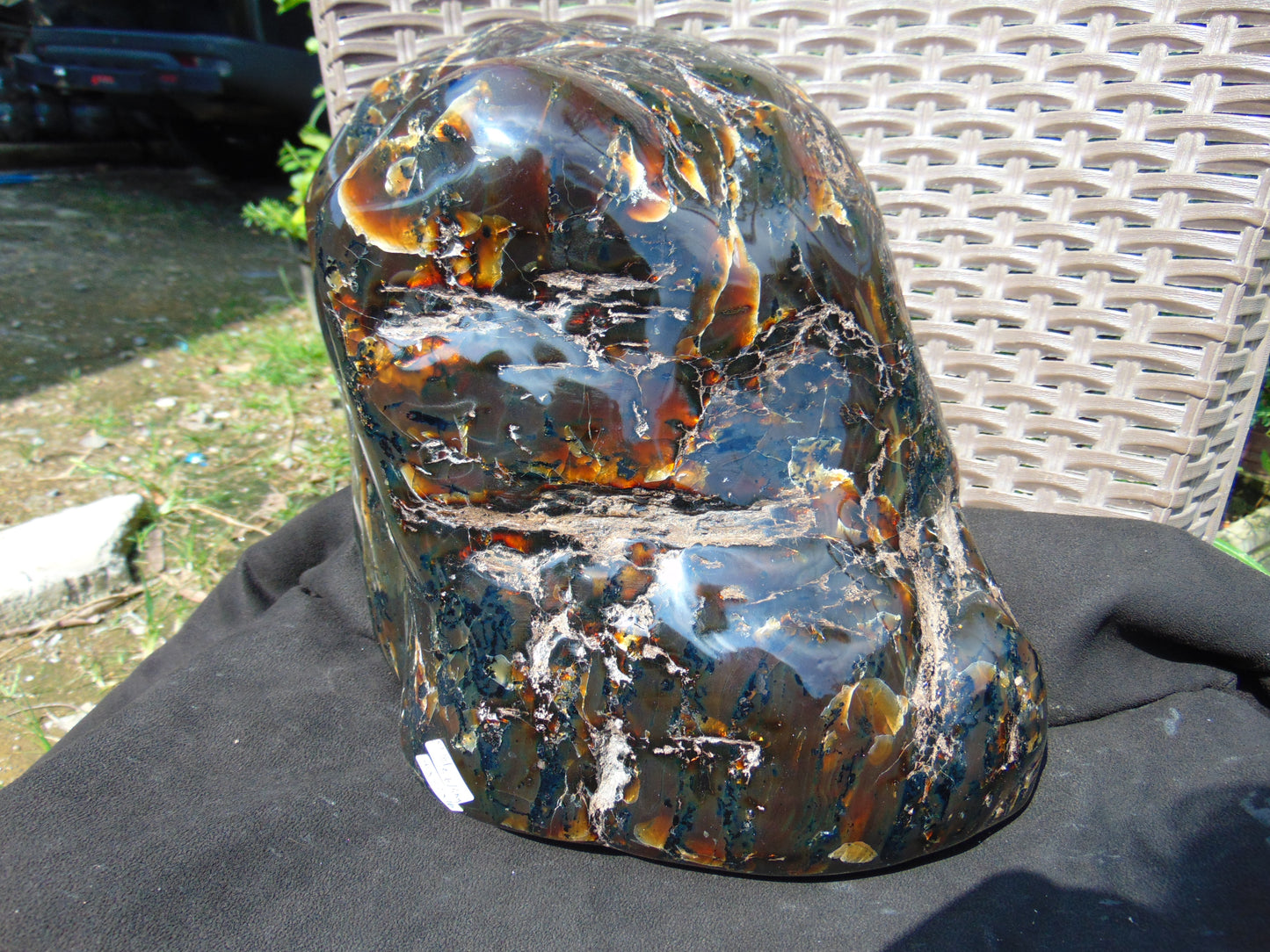 5675 gram Big Full Polished 36x22x16 cm Indonesia Green Amber for Healing ST16