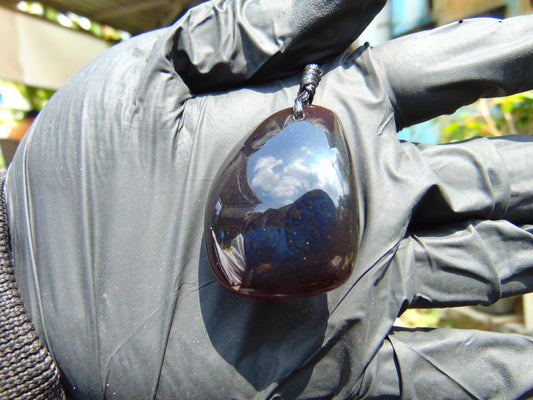 12 gram Pendant Indonesian Blue Red Amber for Healing PCY415