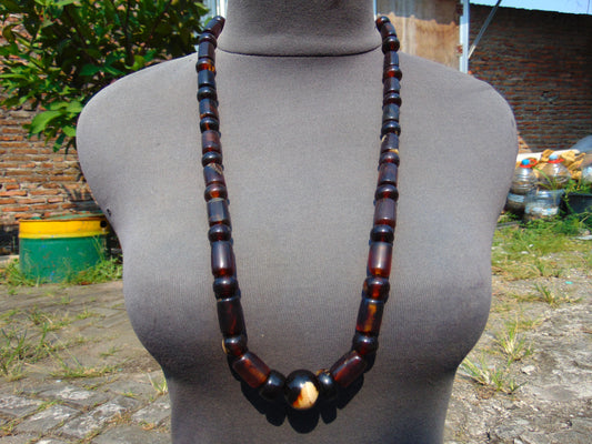 65 gr 43 Beads Combination Necklace Indonesian Sumatra Amber for Healing string 50 cm NC36