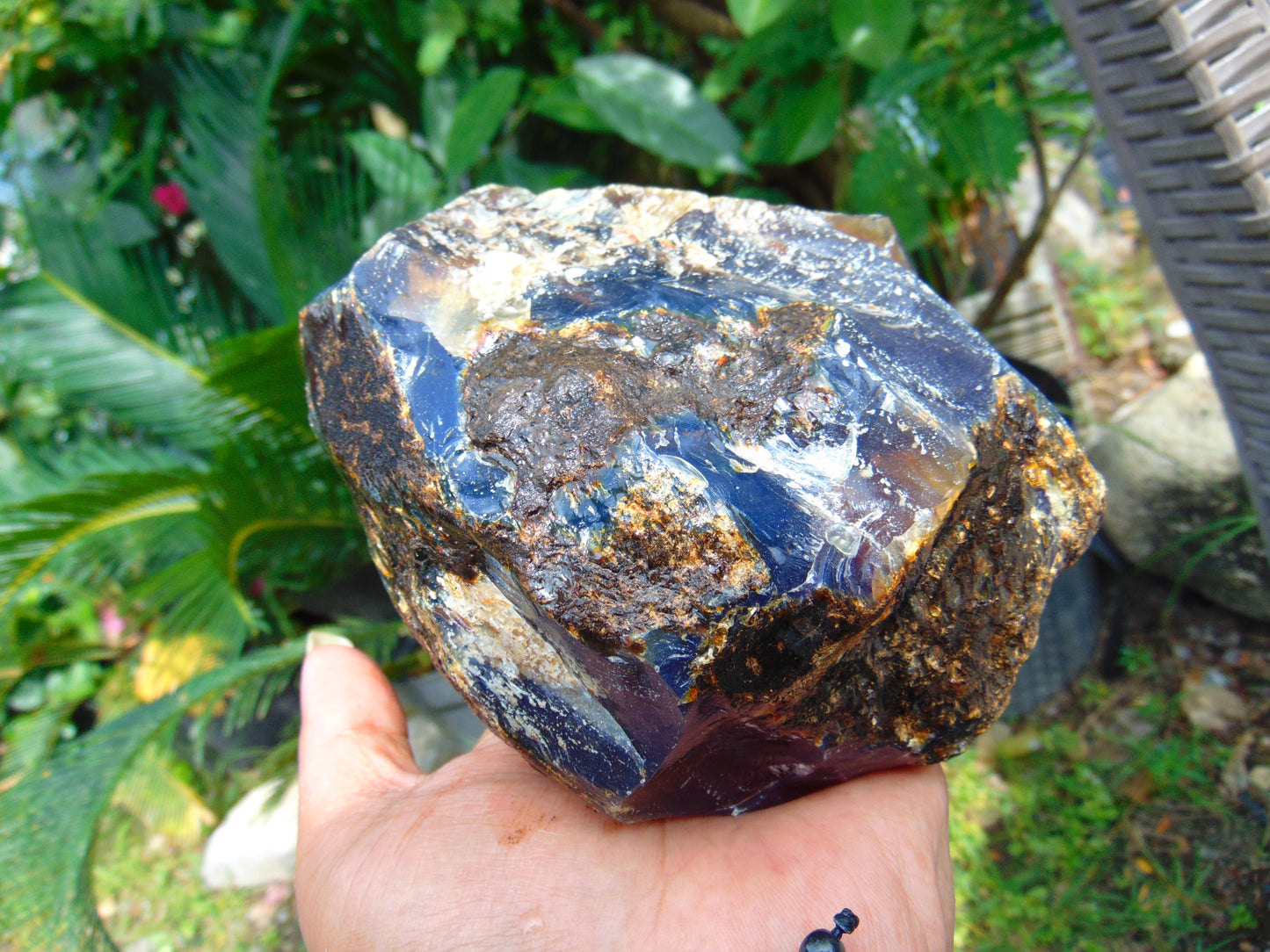 637 gram Rough Raw Indonesian Blue Amber for Healing RBM72