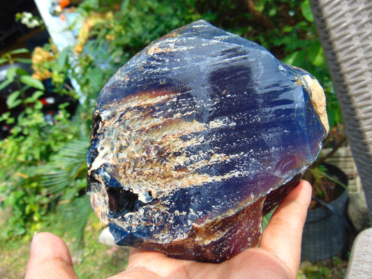637 gram Rough Raw Indonesian Blue Amber for Healing RBM72