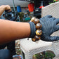 87 gr 10 Beads 25mm Bracelet Aromatic Amber Indonesia for Healing 26BN1