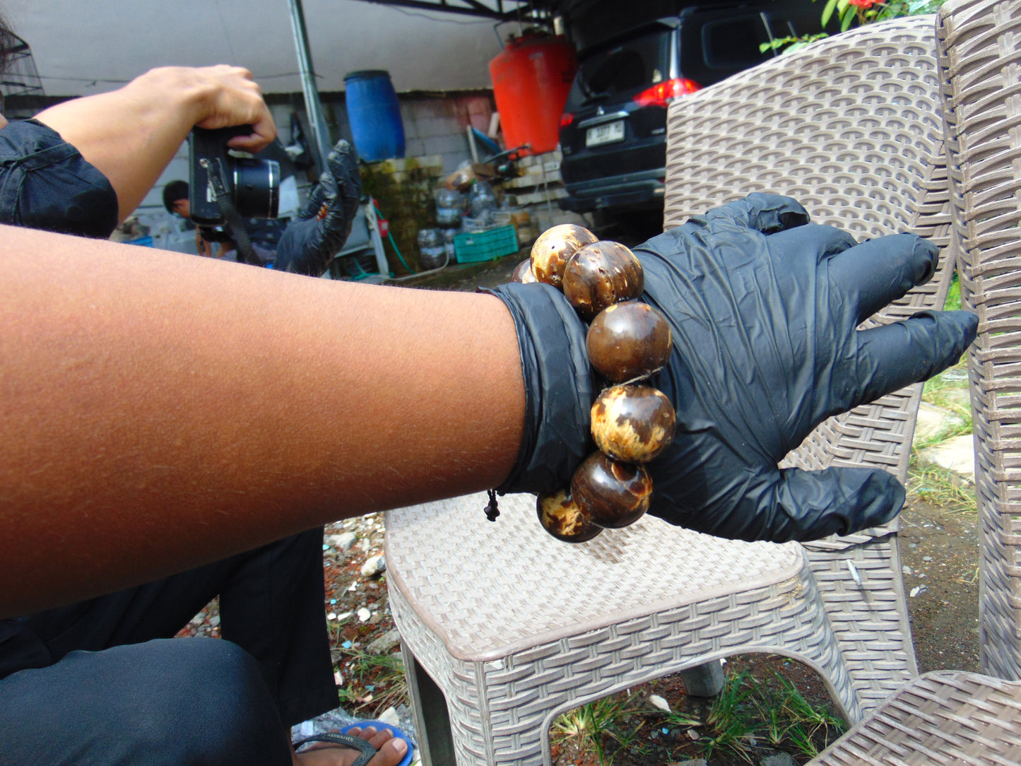 87 gr 10 Beads 25mm Bracelet Aromatic Amber Indonesia for Healing 26BN1