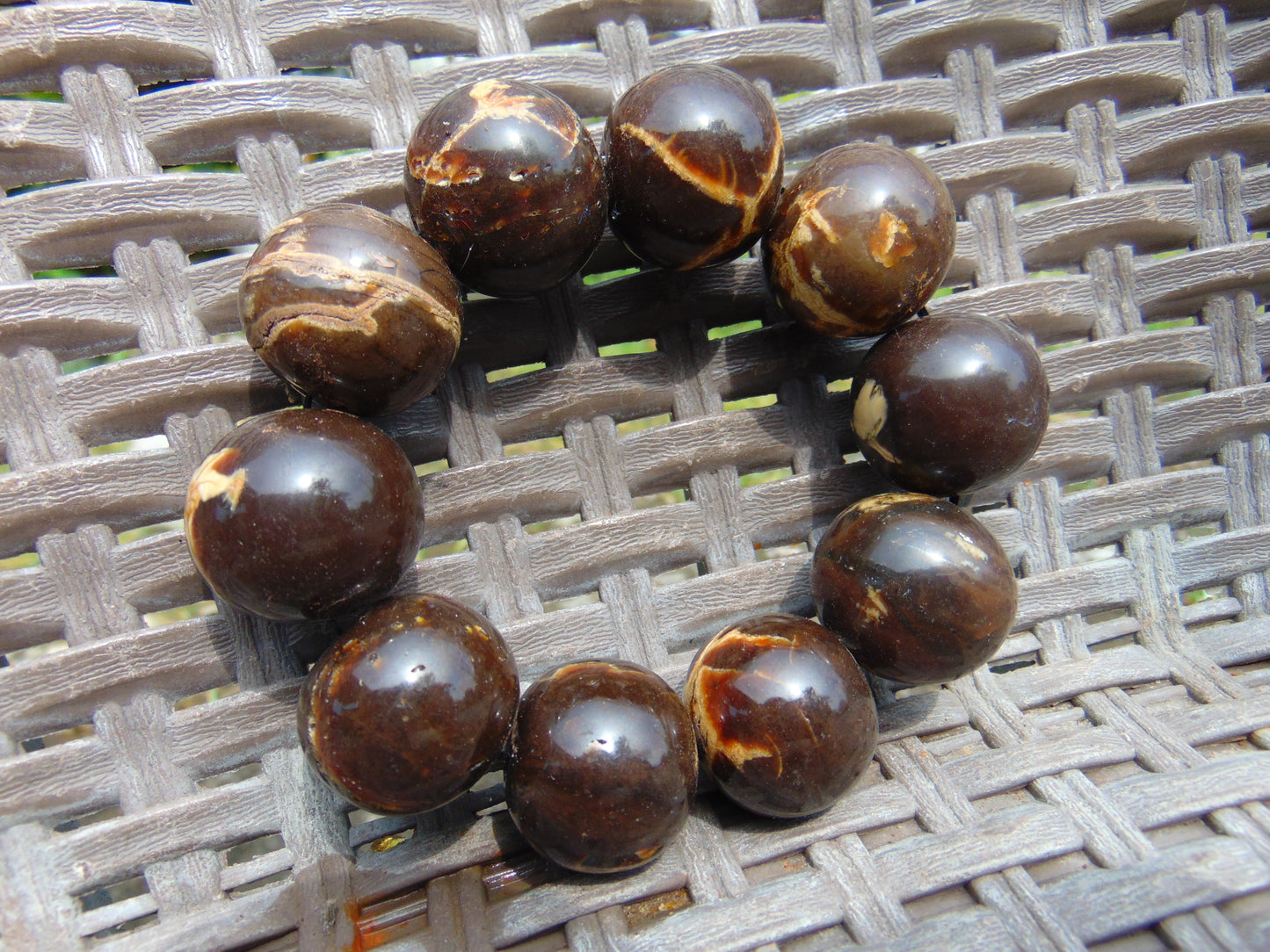 90 gr 10 Beads 25mm Bracelet Aromatic Amber Indonesia for Healing 26BN3