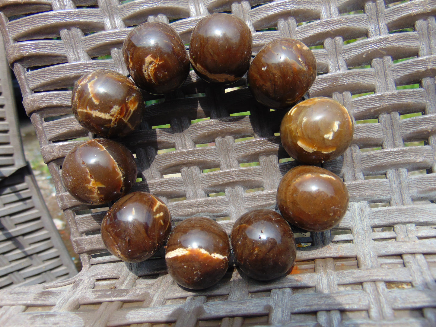 88 gr 10 Beads 25mm Bracelet Aromatic Amber Indonesia for Healing 26BN5