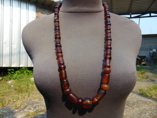 65 gr 45 Beads Combination Necklace Indonesian Sumatra Amber for Healing string 50 cm NC41