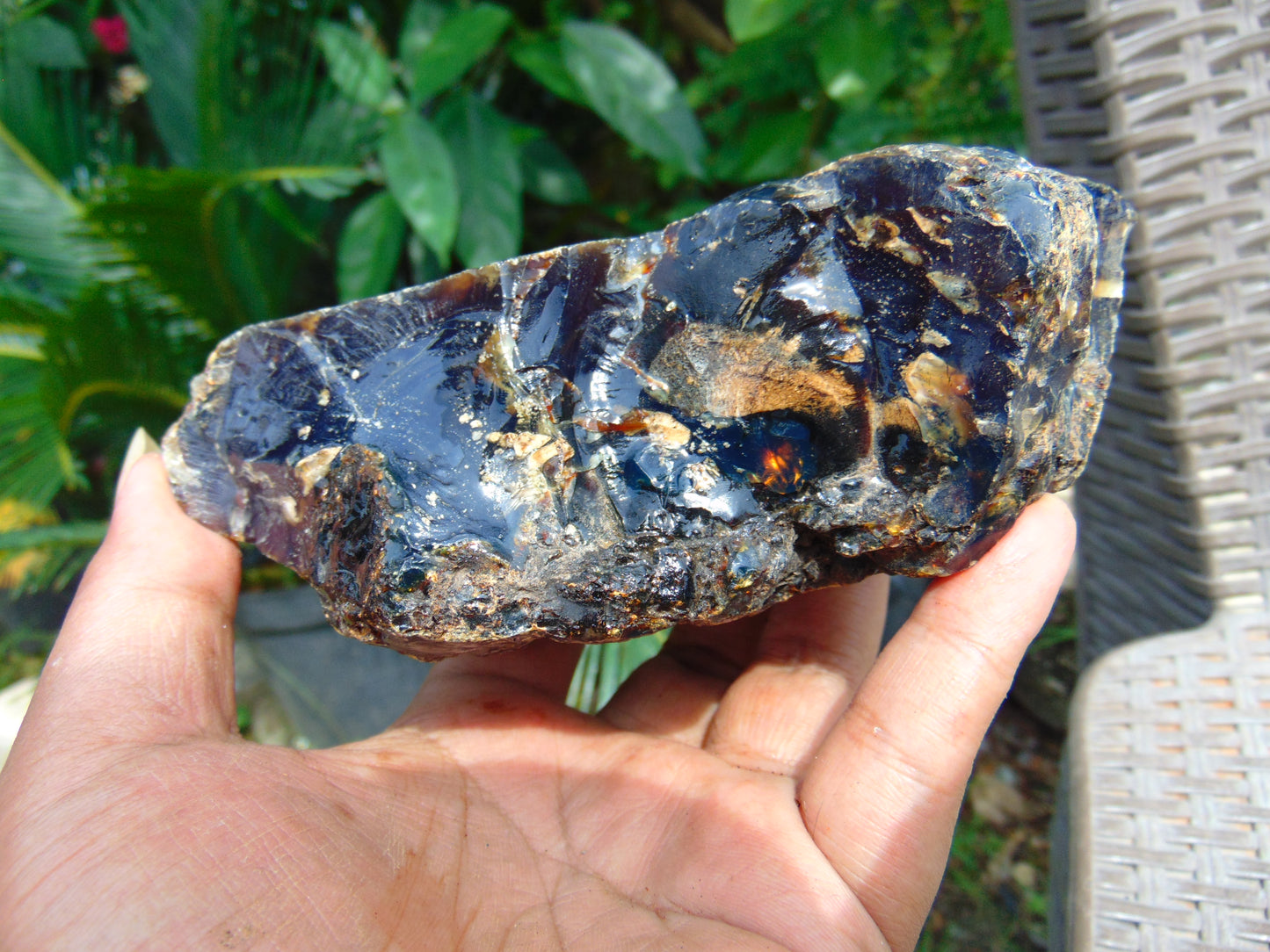 256 gram Rough Raw Indonesian Blue Amber for Healing RBM1