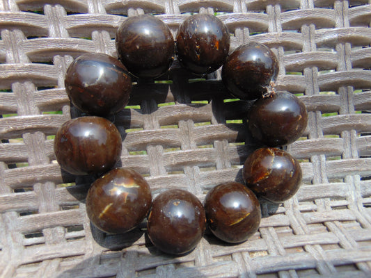 89 gr 10 Beads 25mm Bracelet Aromatic Amber Indonesia for Healing 26BN2