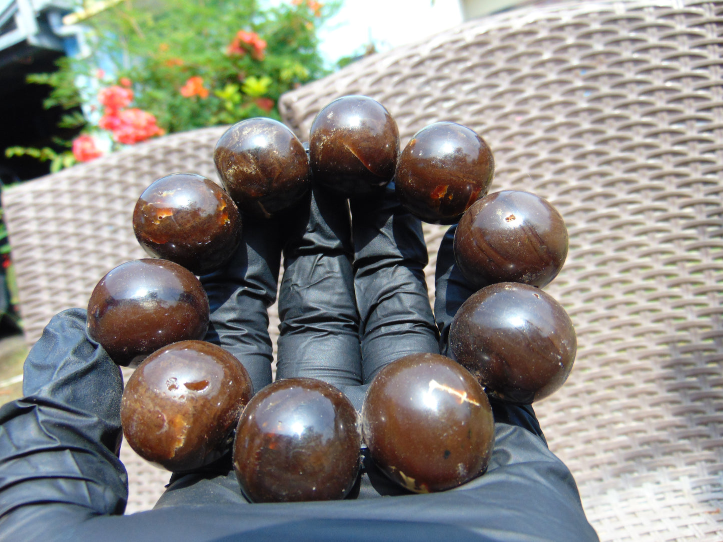 88 gr 10 Beads 25mm Bracelet Aromatic Amber Indonesia for Healing 26BN11