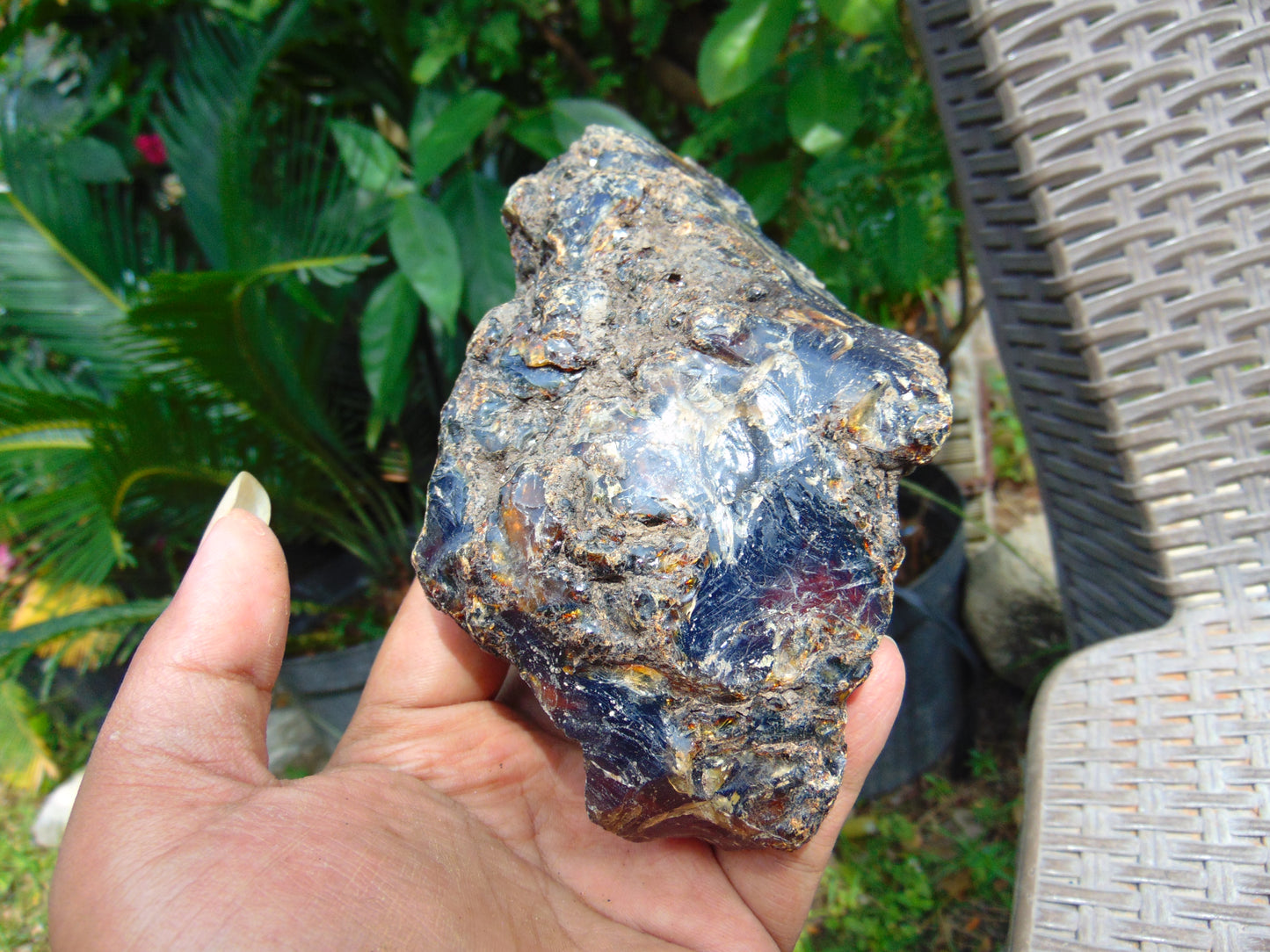 256 gram Rough Raw Indonesian Blue Amber for Healing RBM1