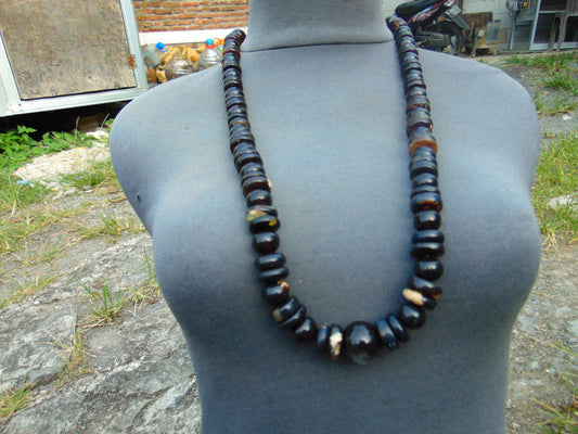 82 gr 53 Beads Combination Necklace Indonesian Sumatra Amber for Healing string 50 cm NC40