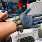 83 gr 10 Beads 25mm Bracelet Aromatic Amber Indonesia for Healing 26BN9