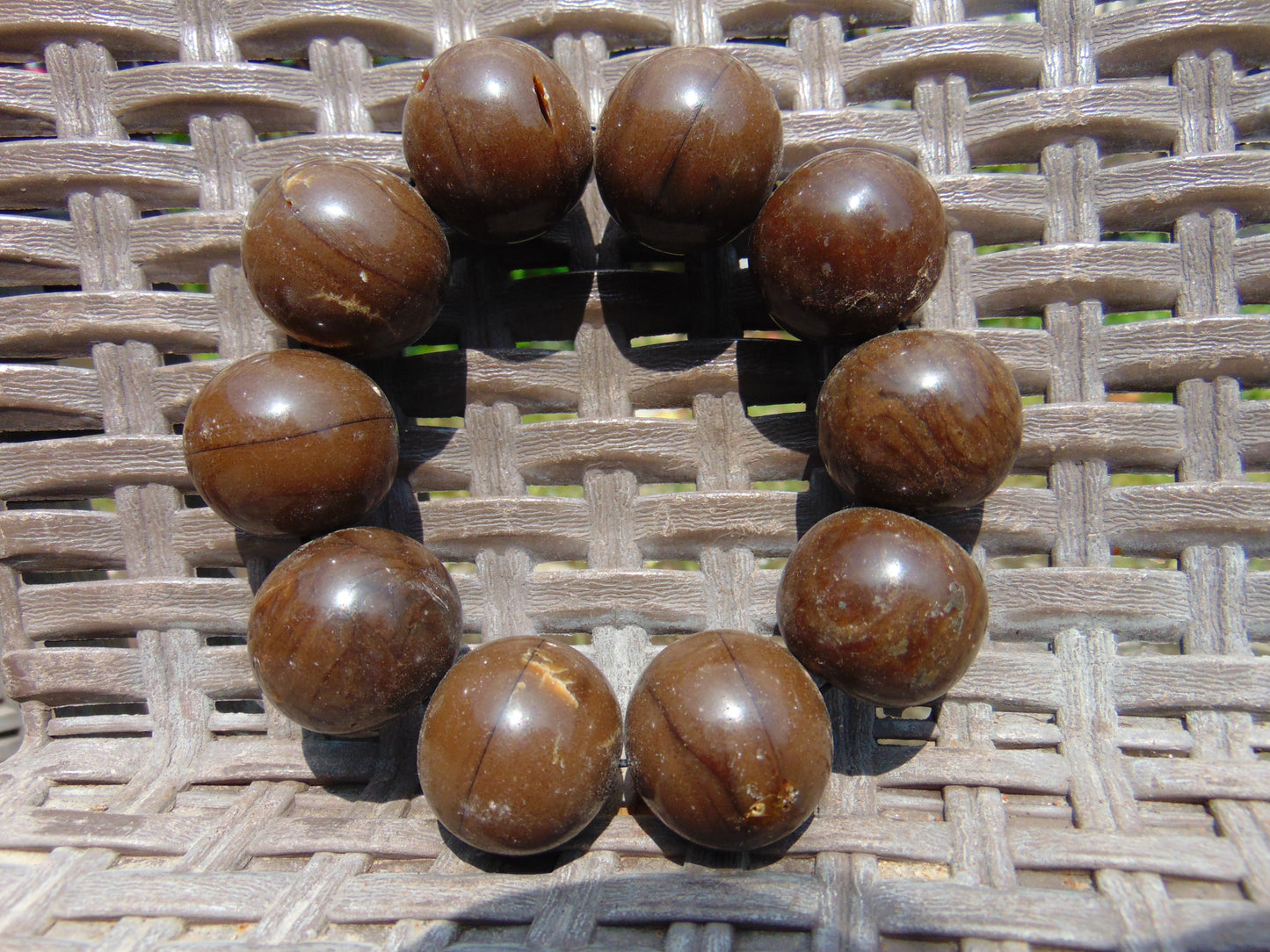 82 gr 10 Beads 25mm Bracelet Aromatic Amber Indonesia for Healing 26BN22