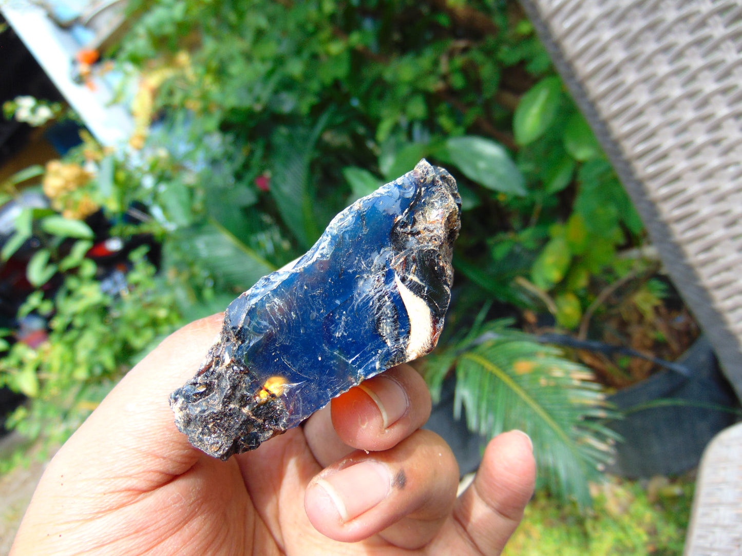 33 gram Rough Raw Indonesian Blue Amber for Healing AGRB124
