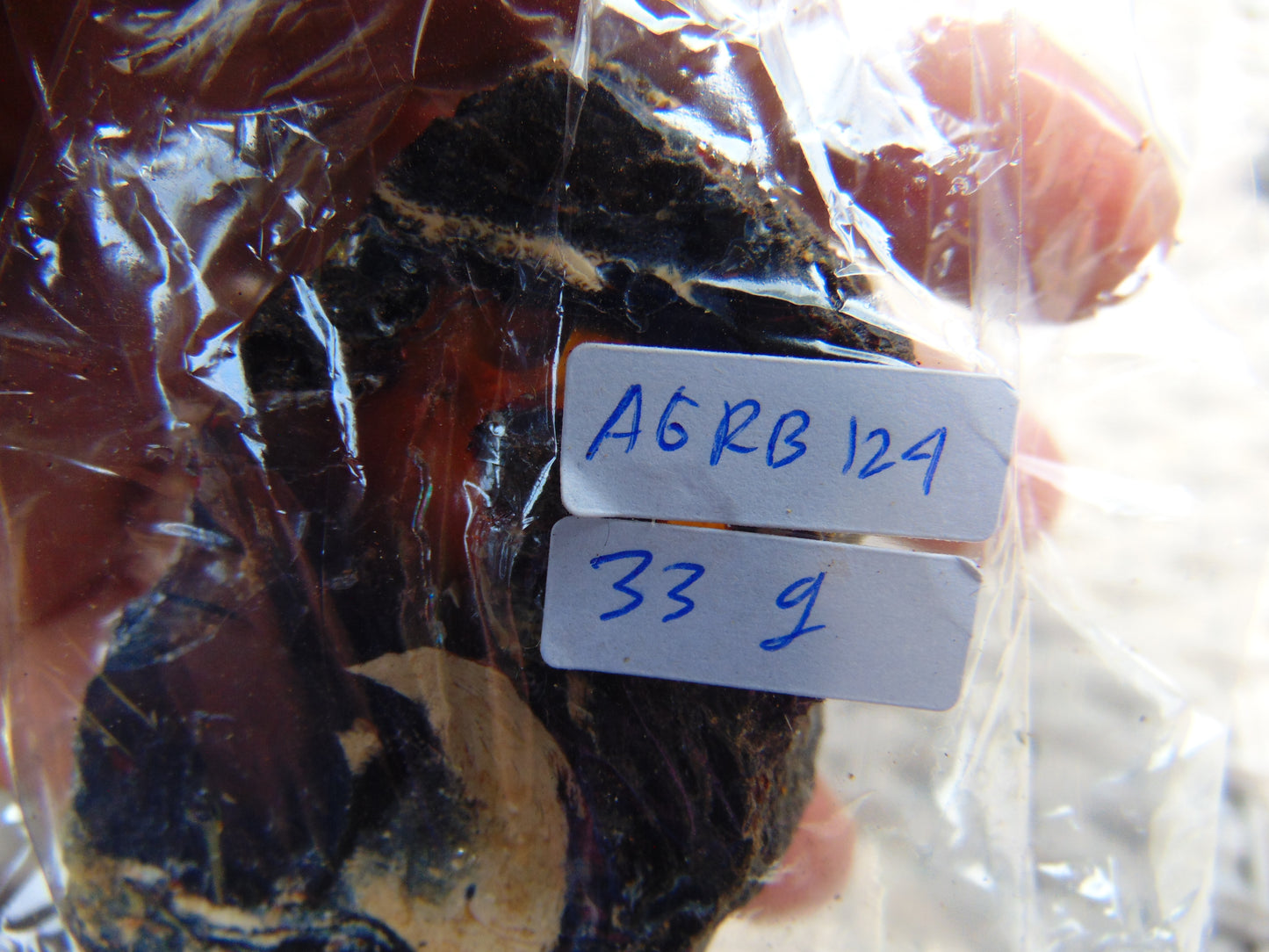 33 gram Rough Raw Indonesian Blue Amber for Healing AGRB124