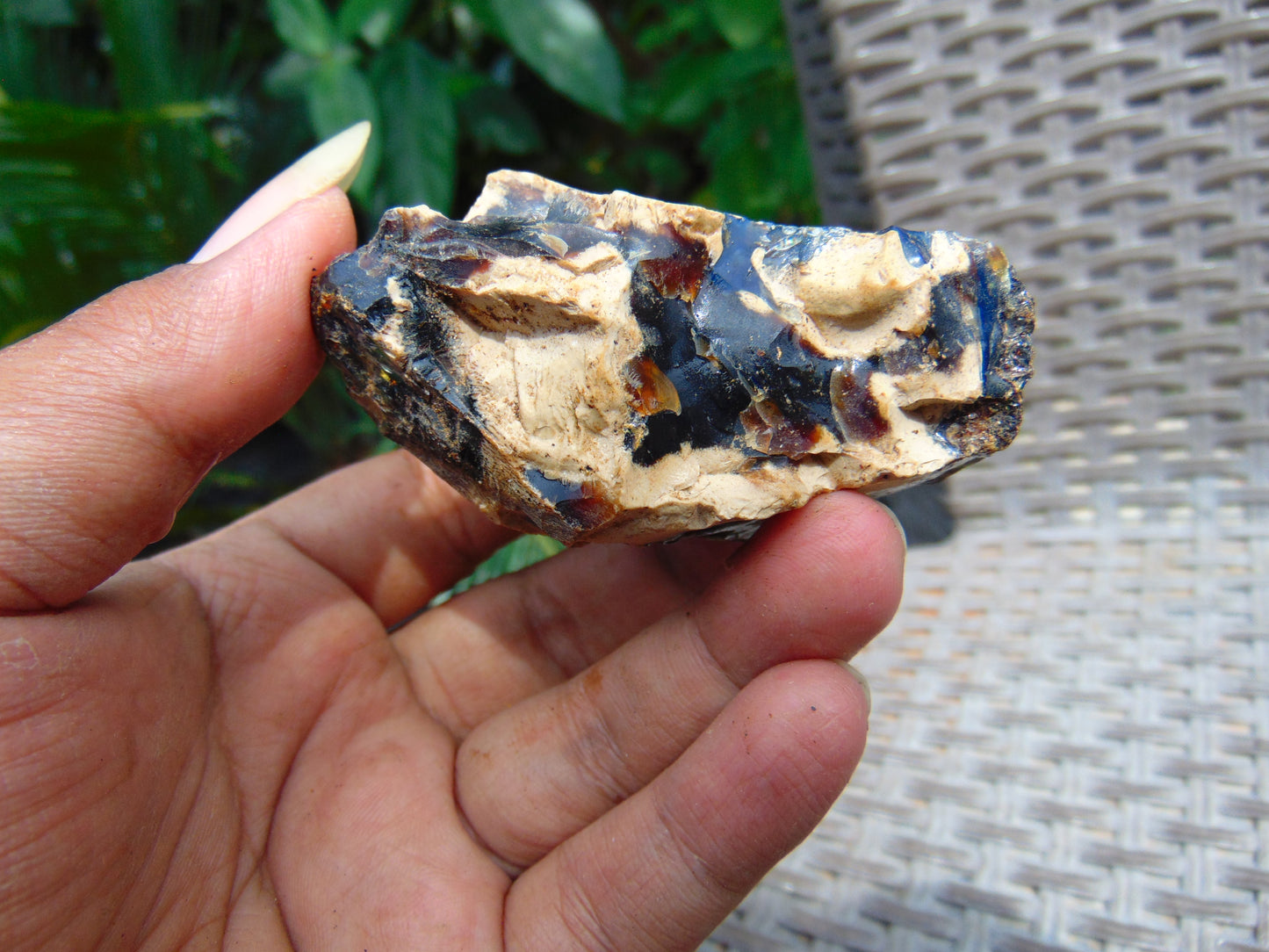 52 gram Rough Raw Indonesian Blue Amber for Healing AGRB158