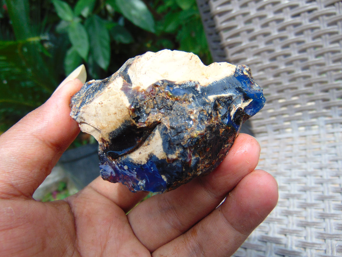 52 gram Rough Raw Indonesian Blue Amber for Healing AGRB158