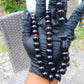 51 gr Hand Tasbih 36 Beads 12 mm Mesbah Rosary Indonesian Black Amber for Healing FR45