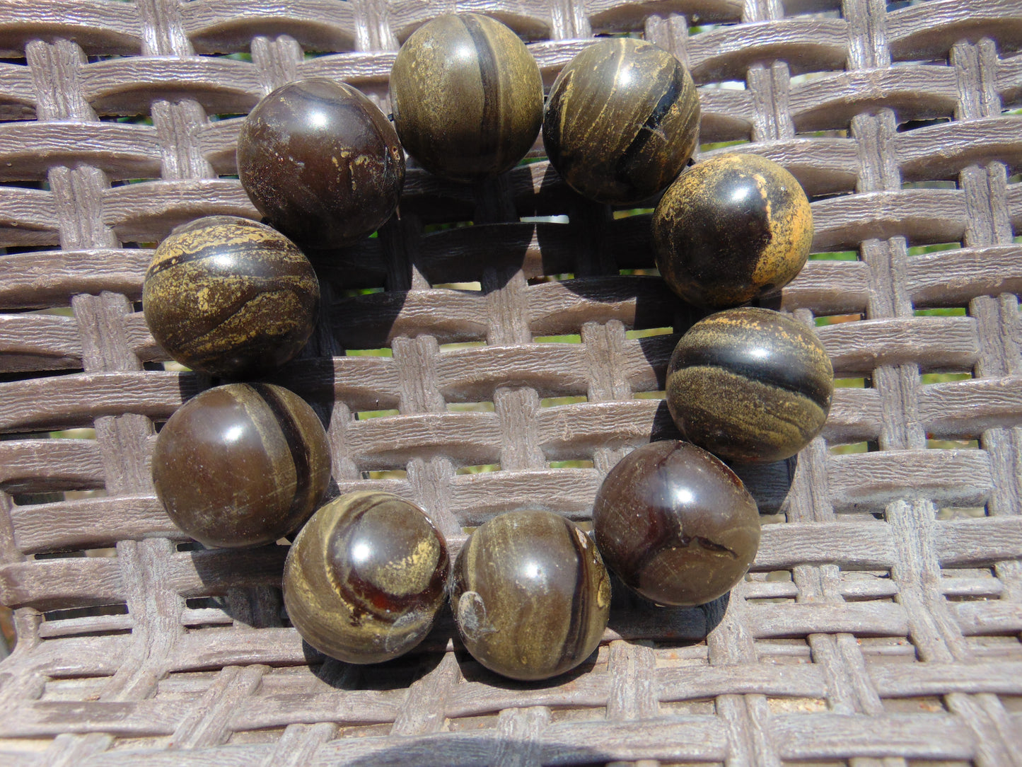 85 gr 10 Beads 25mm Bracelet Aromatic Amber Indonesia for Healing 26BN21