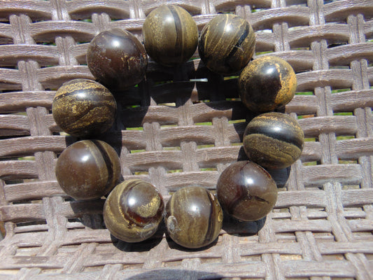 85 gr 10 Beads 25mm Bracelet Aromatic Amber Indonesia for Healing 26BN21