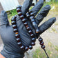 51 gr Hand Tasbih 36 Beads 12 mm Mesbah Rosary Indonesian Black Amber for Healing FR45