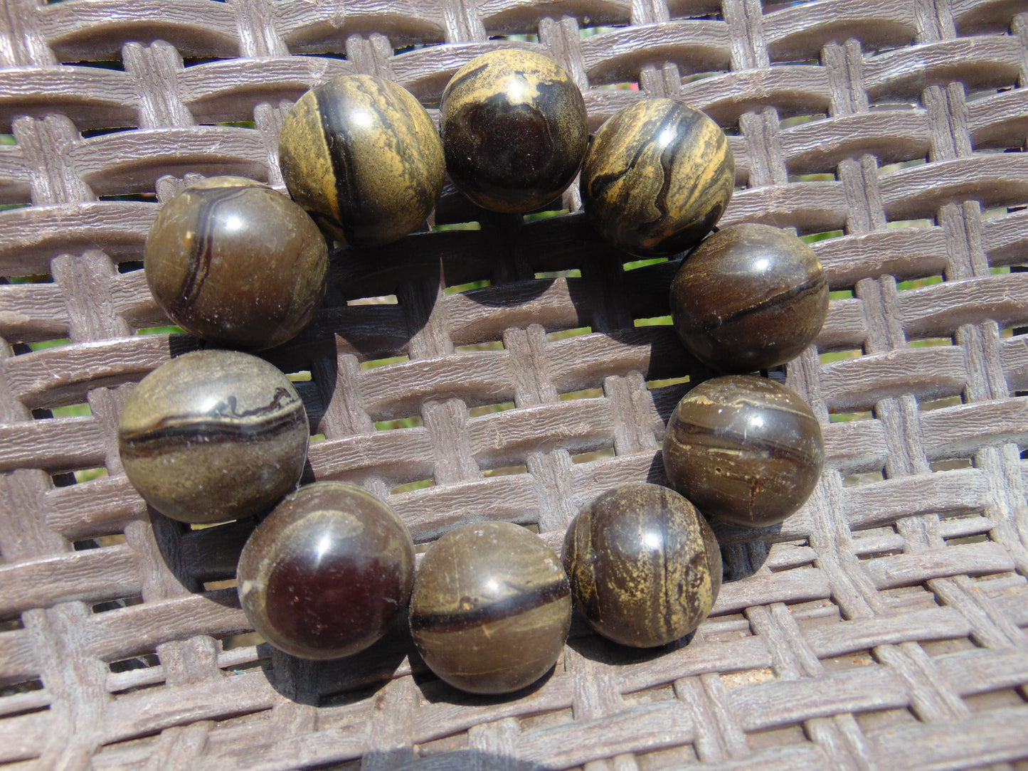85 gr 10 Beads 25mm Bracelet Aromatic Amber Indonesia for Healing 26BN21