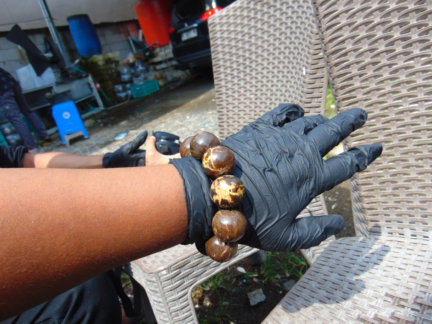 89 gr 10 Beads 25mm Bracelet Aromatic Amber Indonesia for Healing 26BN20