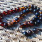 48 gr Hand Tasbih 36 Beads 12 mm Mesbah Rosary Indonesian Black Blue Amber for Healing FR46