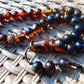 48 gr Hand Tasbih 36 Beads 12 mm Mesbah Rosary Indonesian Black Blue Amber for Healing FR46