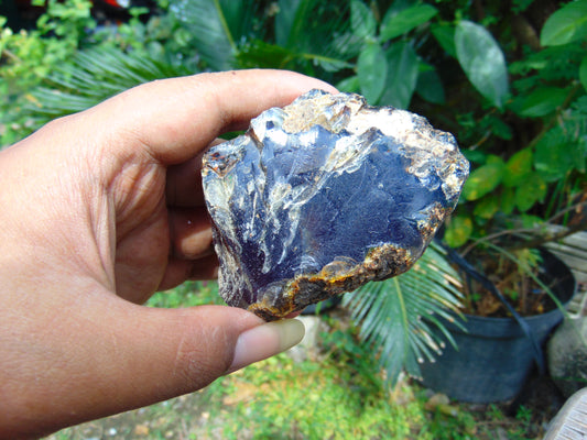 88 gram Rough Raw Indonesian Blue Amber for Healing AGRB129