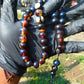 48 gr Hand Tasbih 36 Beads 12 mm Mesbah Rosary Indonesian Black Blue Amber for Healing FR46
