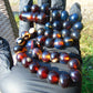 48 gr Hand Tasbih 36 Beads 12 mm Mesbah Rosary Indonesian Black Blue Amber for Healing FR46