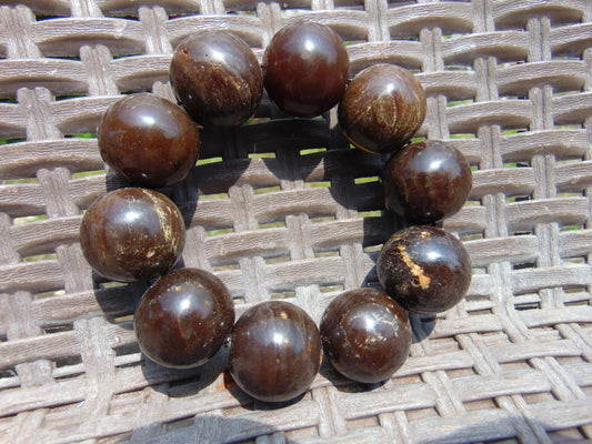 88 gr 10 Beads 25mm Bracelet Aromatic Amber Indonesia for Healing 26BN15