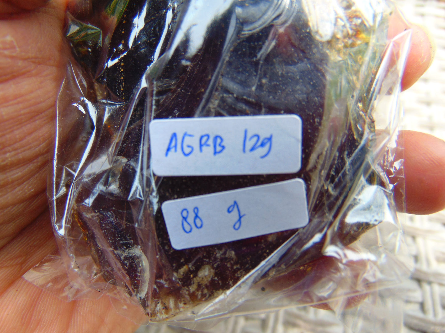 88 gram Rough Raw Indonesian Blue Amber for Healing AGRB129