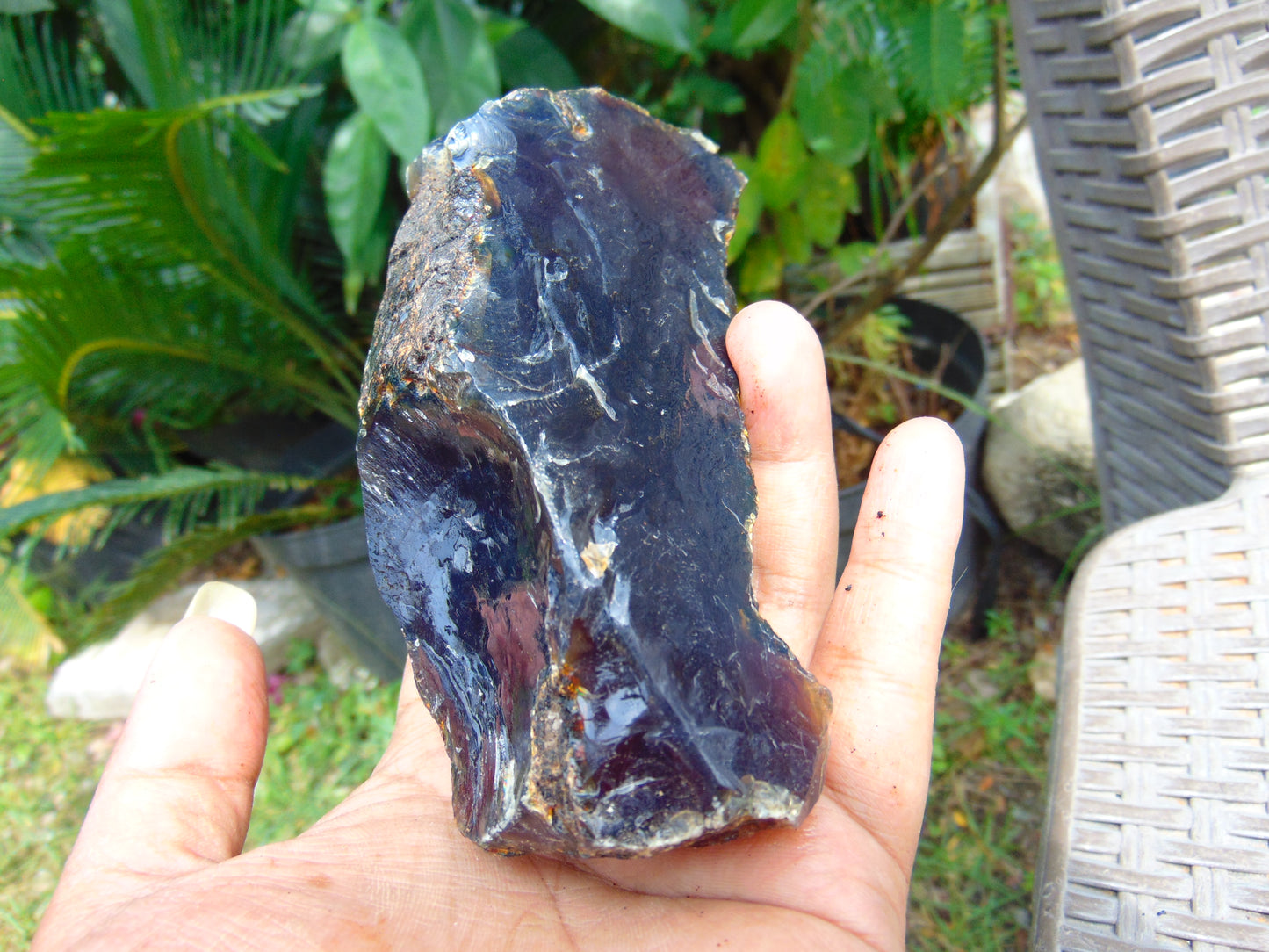 174 gram Rough Raw Indonesian Blue Amber for Healing AGRB147