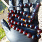 49 gr Hand Tasbih 36 Beads 12 mm Mesbah Rosary Indonesian Black Blue Amber for Healing FR47