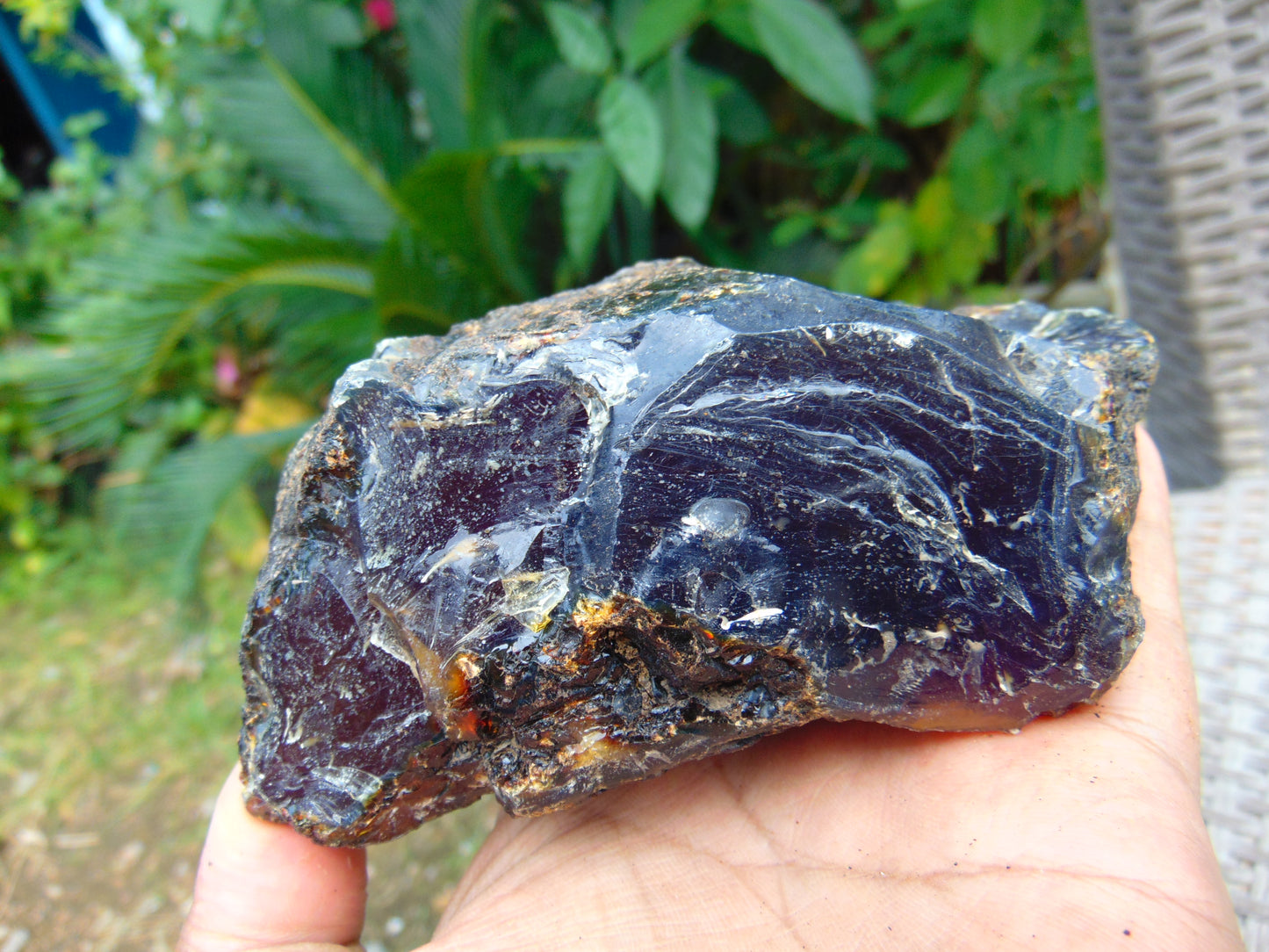 174 gram Rough Raw Indonesian Blue Amber for Healing AGRB147