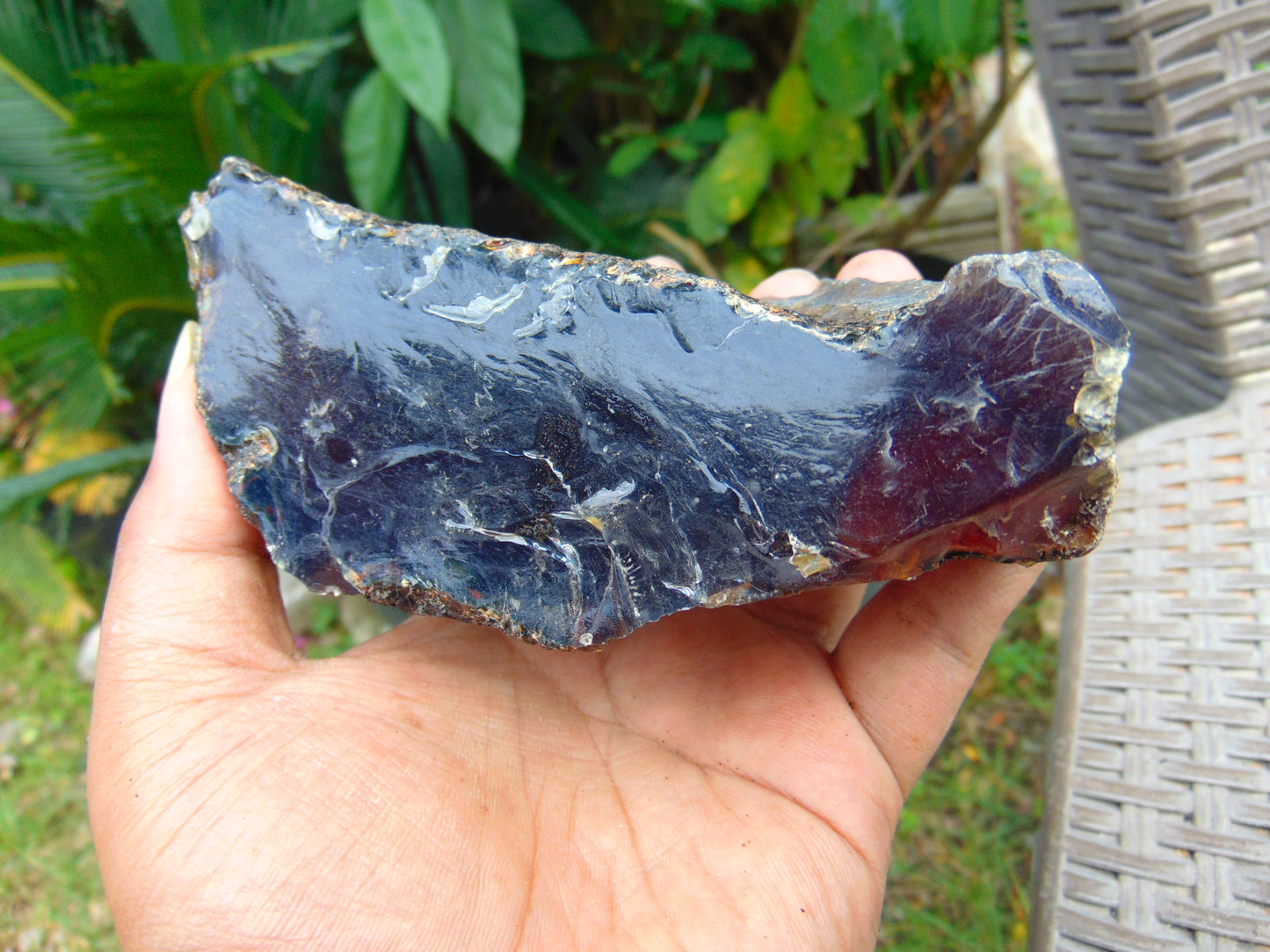 174 gram Rough Raw Indonesian Blue Amber for Healing AGRB147