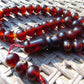 47 gr Hand Tasbih 36 Beads 12 mm Mesbah Rosary Indonesian Red Amber for Healing FR10