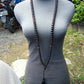 74 gram 108 Beads 10 mm Mala Buddha for Yoga and Meditation Indonesian Black Amber for Healing MB14