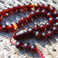 46 gr Hand Tasbih 36 Beads 12 mm Mesbah Rosary Indonesian Red Amber for Healing FR4