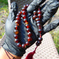 46 gr Hand Tasbih 36 Beads 12 mm Mesbah Rosary Indonesian Red Amber for Healing FR4