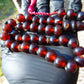 46 gr Hand Tasbih 36 Beads 12 mm Mesbah Rosary Indonesian Red Amber for Healing FR4