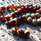48 gr Hand Tasbih 36 Beads 12 mm Mesbah Rosary Indonesian White Amber for Healing FR3