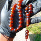 48 gr Hand Tasbih 36 Beads 12 mm Mesbah Rosary Indonesian White Amber for Healing FR1