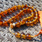 46 gr Hand Tasbih 36 Beads 12 mm Mesbah Rosary Indonesian Yellow Bluish Amber for Healing FR6