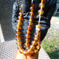 46 gr Hand Tasbih 36 Beads 12 mm Mesbah Rosary Indonesian Yellow Bluish Amber for Healing FR6