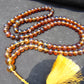 71 gram 108 Beads 10 mm Mala Buddha for Yoga and Meditation Indonesian Yellow Blue Amber for Healing MB10